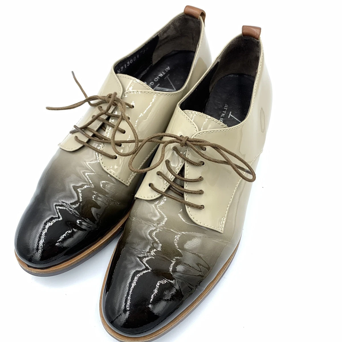 AGL Attilio Giusti Leombruni Patent Leather Ombre Oxfords Size 6.5