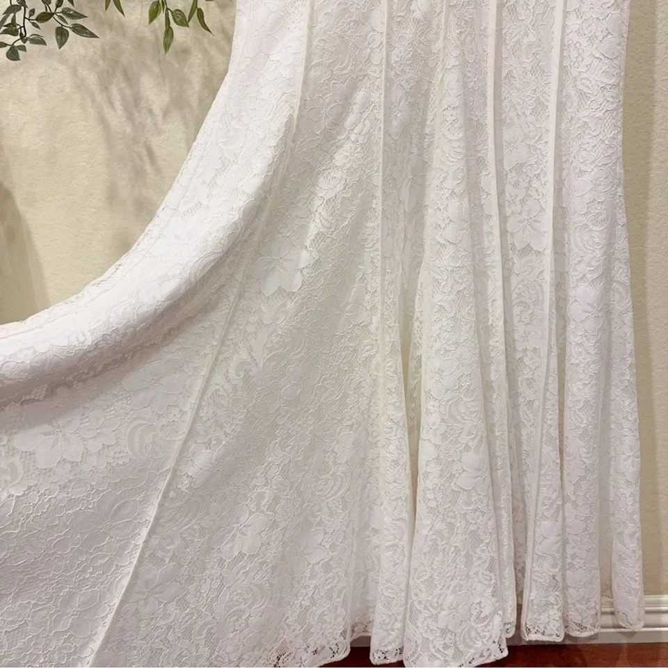 Vestido de encaje Keepsake the Label Dreamers en blanco marfil nuevo con etiquetas boda novia talla M Foto 4 de 4