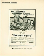 The Mercenary (1968) Franco Nero, Tony Musante, Eduardo Fajardo  pressbook
