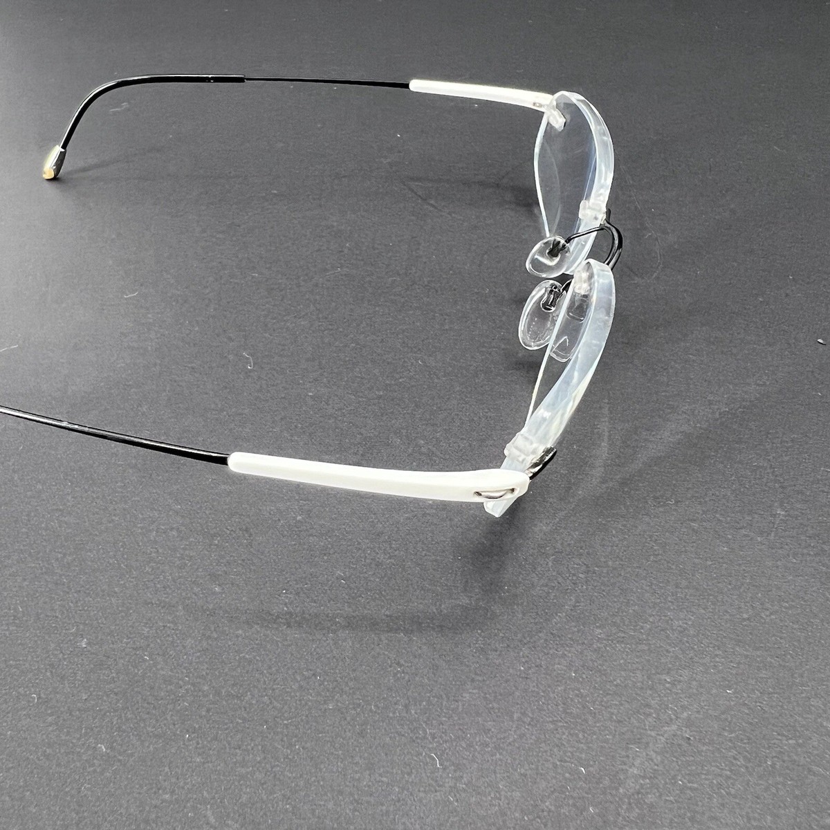 Silhouette Eyeglasses Rimless Frames Titanium White / Black  display picture 2