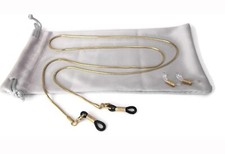 Metal Eyeglass Chain and Sunglass Holder: Stainless Steel Cord Gold color 