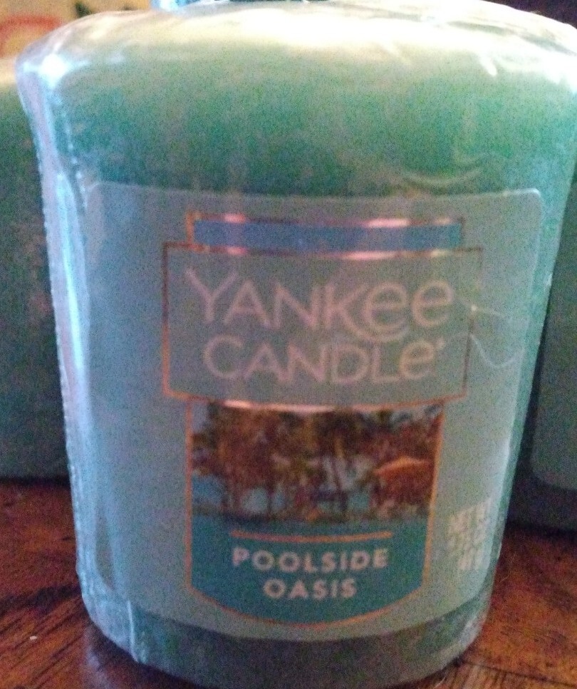 LOT OF 8 Yankee Candle Votives WAX MELTS TARTS POOLSIDE OASIS FREE