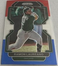 2022 Prizm Baseball Ramon Laureano Oakland Athletics Red White & Blue Tier III