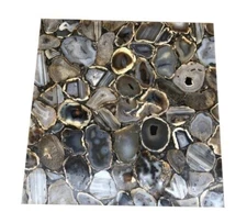 18"x18" Wild Agate Side Corner Table Top Semi Precious Stones Work Home Office