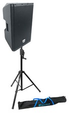 Rockville DX12 12" Class D 500 Watt RMS Powered DJ PA Speaker Crank-Up Stand Bag