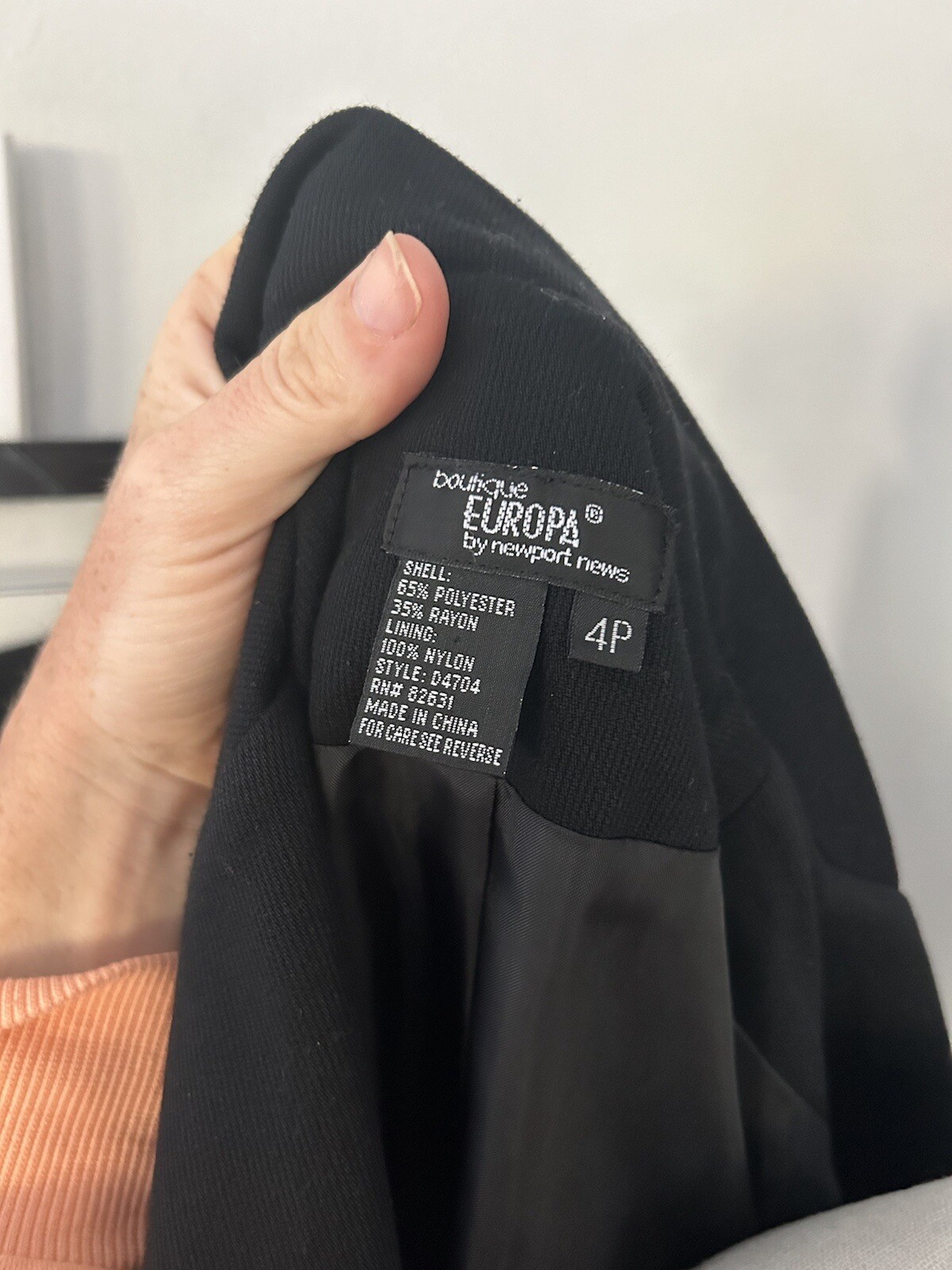 Women&rsquo;s Black Petites Boutique Europa Lined Women&rsquo;s Black Jacket/ Full suit 4p