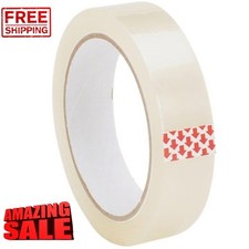 CLEAR TAPE BIG ROLLS PARCEL PACKING SELLOTAPE 1" 25MM X 66M CELLOTAPE PACKAGING