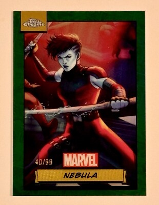 2024 Topps Chrome Marvel Green Nebula 40/99 Card