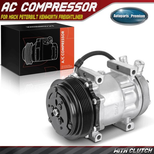 A/C Compressor w/ SD7H15 Style for Peterbilt Kenworth Freightliner ...