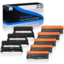 5PK TN660 Toner Cartridge  3PK DR630 Drum for Brother MFC-L2720DW MFC-L2705DW