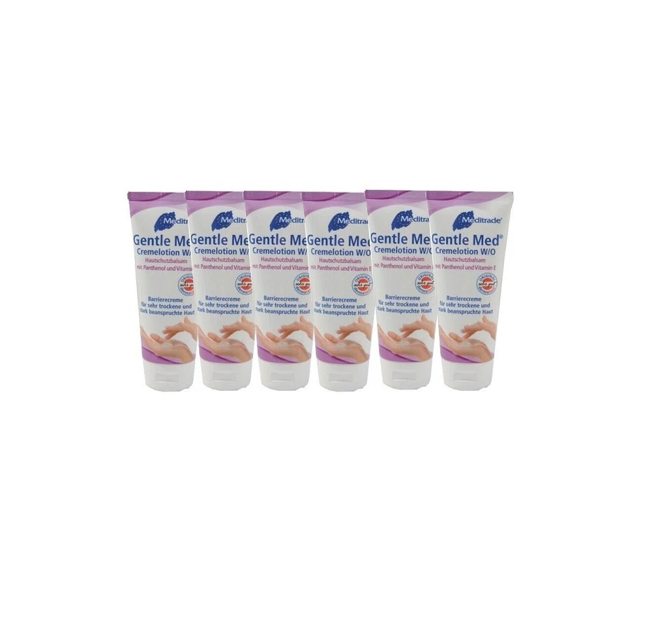 6 x Meditrade Gentle Med® Cremelotion (W/O) 100 ml Hautschutzcreme Barrierecreme