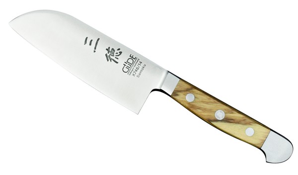 Best-Preis-Garantie - Kleines Santoku Messer - GüDe Serie Alpha Olive - X746/14-image