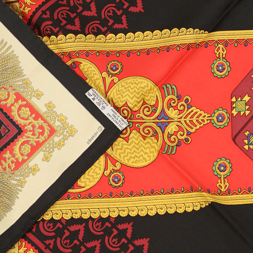 Hermes Scarf BRINS D'OR 90cm Silk Carre Foulard JULIA ABADIE - Picture 4 of 8