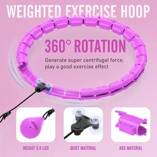 Infinity Hoop Fit Plus Size 47", Weighted Hula Hoops for Adults Weight Loss - Picture 14 of 17