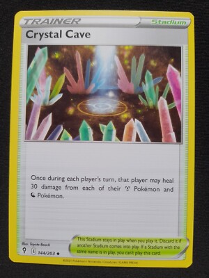 Crystal Cave Stadium Trainer Card 144/203 Evolving Skies MINT Condition 