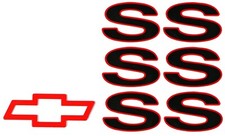 1996-2002 Camaro Slp Ss Red Black Emblems Set Of 3 W Chevy Red Bowtie New 1996-2002 Camaro Slp Ss Red Black Emblems Set Of 3 W Chevy Red Bowtie New