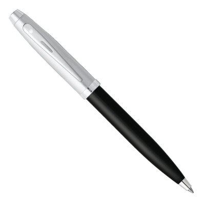 Sheaffer 100 Chrome / Black Ballpoint Pen 9313-2