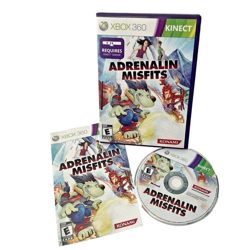 Adrenalin Misfits (Microsoft Xbox 360, 2010) CIB Complete & Konami XB360 Retro