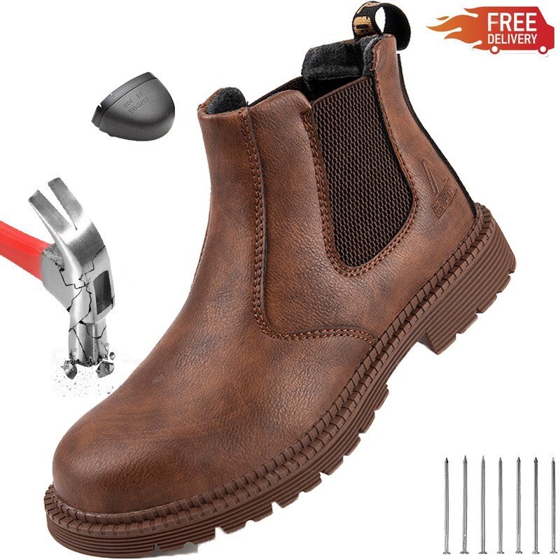 Fashion Safety Shoes Men's Indestructible Work Steel Toe Shoes Protective Shoes