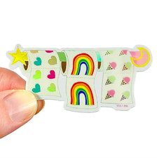 Lot of 5 Weatherproof Vinyl Stickers: Holographic Sticker Rolls Sticker