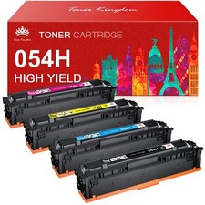 Canon 054H High Yield Toner Cartridge Set Black Cyan Magenta Yellow 3100 Pages