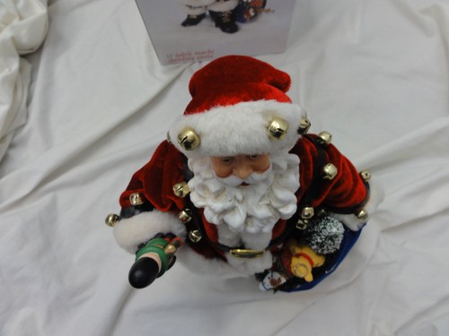 Macys Holiday Lane Christmas Santa Claus Standing Figure Fabric Mache with Box - Picture 10 of 17