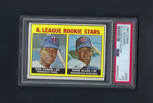 1967 ROD CAREW ROOKIE TOPPS #569  PSA 3  VG