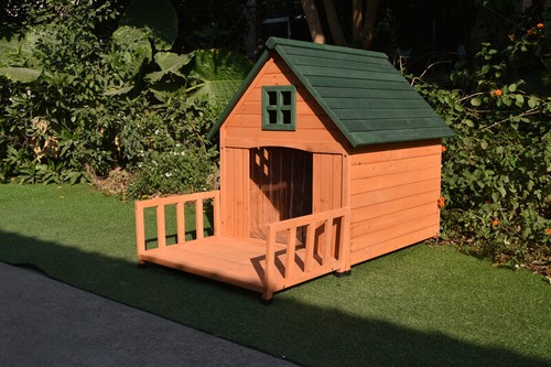 PawHub Xl Large Dog House Kennel Pet Timber Wooden With Decking - Picture 4 of 7