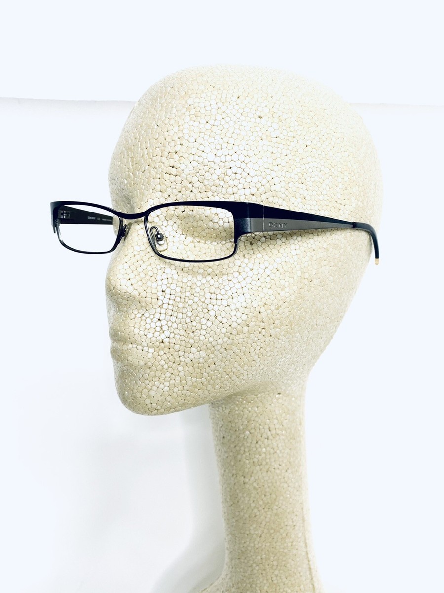 DKNY Black Silver Metal Rectangular Frame Glasses DY5553 DKNY Black Silver Metal Rectangular Frame Glasses DY5553