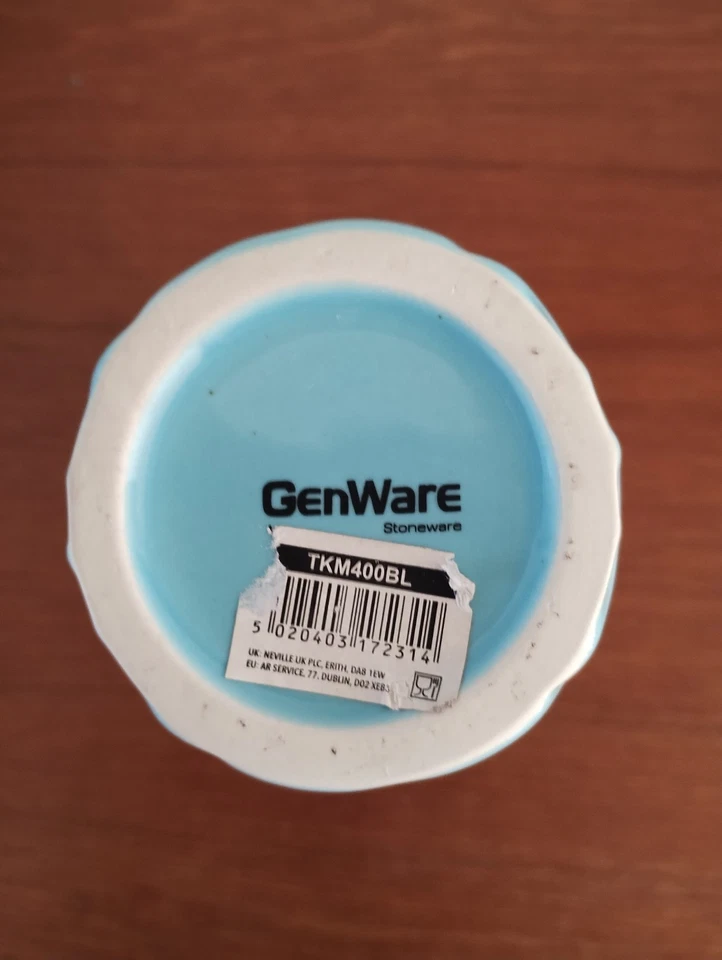 Taza Tiki azul gres Genware barra tropical Foto 2 de 4