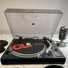 GLI Pro SL-2500 Direct Drive Professional DJ Turntable - High Torque w/ Dust Cov