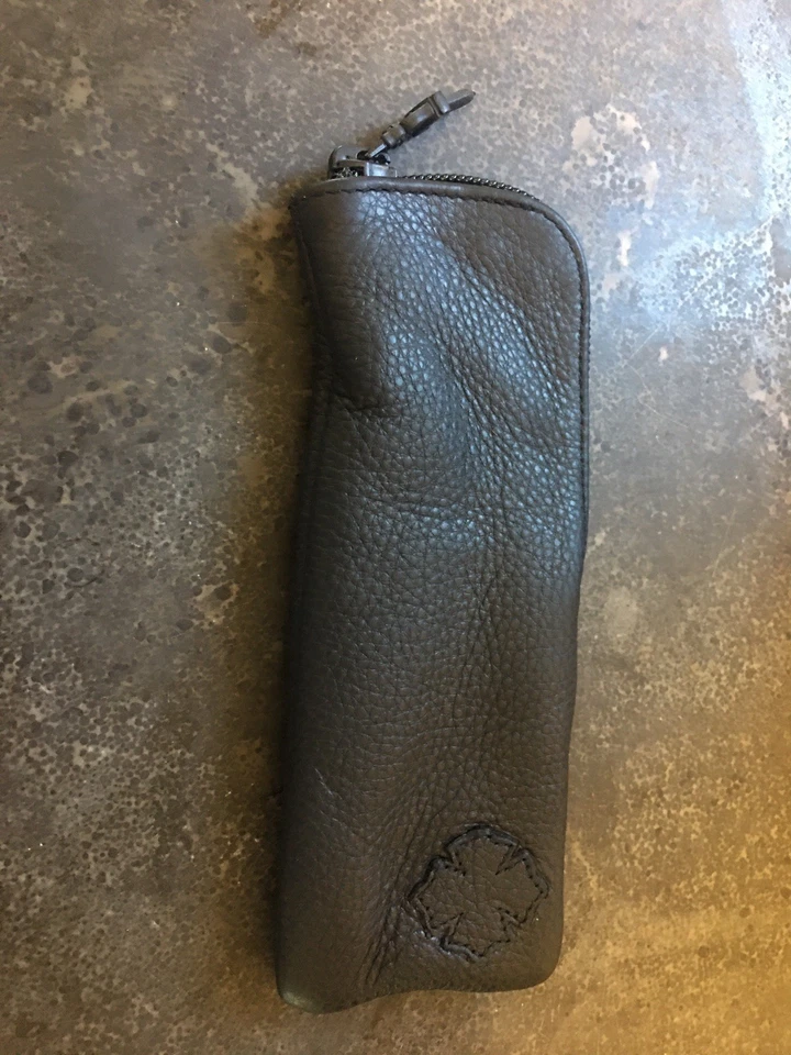 Chrome Hearts Leather Sunglasses Case – Premium Black Leather - Image 2 of 4