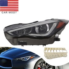 Left Driver Side For 2017-2022 Infiniti Q60 LED DRL w/o AFS Projector Headlight
