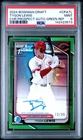 3573 Tyson Lewis 2024 Bowman Draft #CPA-TL Green Chrome Auto 1st RC /99 PSA 9
