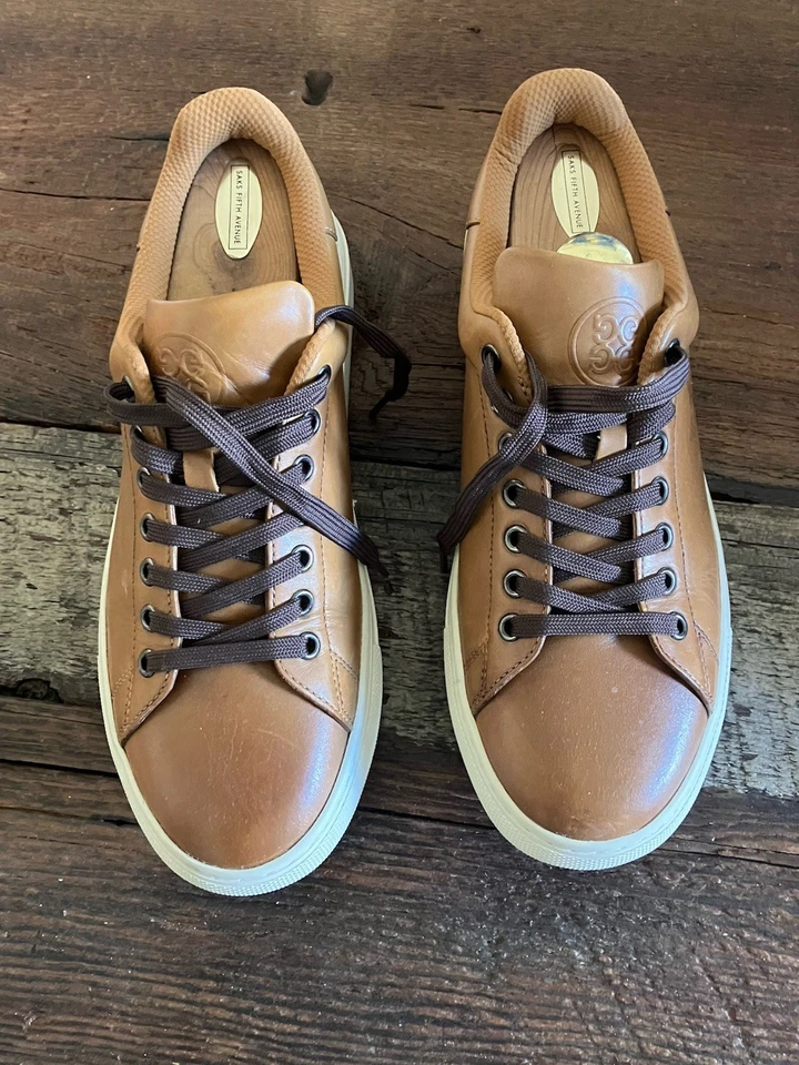 Zapato de golf para hombre GFORE X Peter Millar Disruptor MF17EF03A cuero marrón quemado 10 Foto 3 de 4