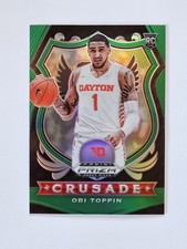 2020-21 Panini Prizm Draft Picks - Crusade Obi Toppin #87 Green Prizm (RC)