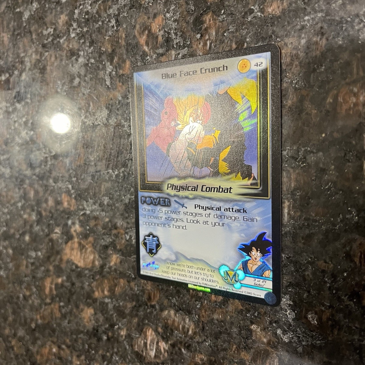 2003 Dragon Ball Z DBZ CCG SCORE Blue Face Crunch #42 Foil Kid Buu