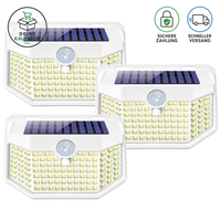 Solarlampen FüR AußEn 3Er Set Mit Bewegungsmelder 120 LED Garten Beleuchtung