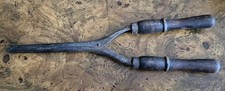 Antique Early 1900s Stove Top Curler Curling Iron Hair Styling Tool Wood Handle