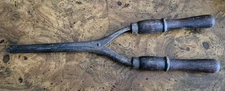 Antique Early 1900s Stove Top Curler Curling Iron Hair Styling Tool Wood Handle