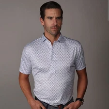 Collars and Co NWT Semi-Spread Collar Polo Royal Flush L Polo Shirt 
