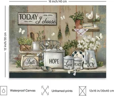 Rustic Farmhouse Kitchen Wall Art Country Farm Kitchen Pictures Motivational ...