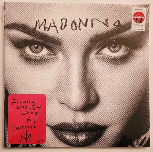 MADONNA FINALLY ENOUGH LOVE #1s REMIXED LP CRYSTAL CLEAR VINYL TARGET EXCLUSIVE