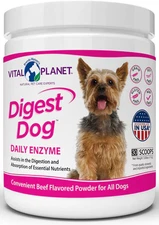 Vital Planet Dog Digest Daily Enzymes Powder Beef  30 Scoops - 3.92 oz