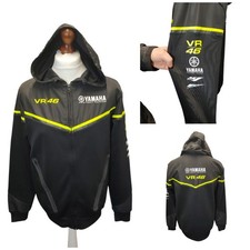Giacca con cappuccio e zip Valentino Rossi VR46 Yamaha linea nera. Uomo grande. Ottime condizioni