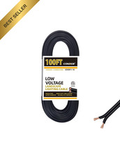 COLOER 100ft 16/2 Low Voltage Landscape Lights Wire 16 Gauge 100FT, black