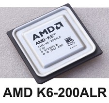 AMD K6-200 ALR 200MHZ SOCKET 7 RETRO CPU VINTAGE WINDOWS 95 98 DOS PROCESSOR E01