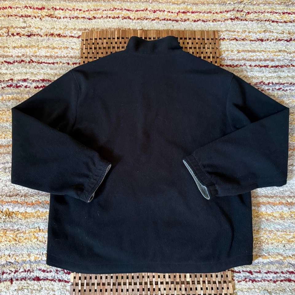 Vintage Polo Sport Reversible Pile Fleece Puffer Jacket Black Grey Large L VTG - Image 2 of 3