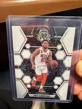 BEN SIMMONS 2022-23 Panini Mosaic White Sparkle SSP #183 Prizm Nets Rare Sp