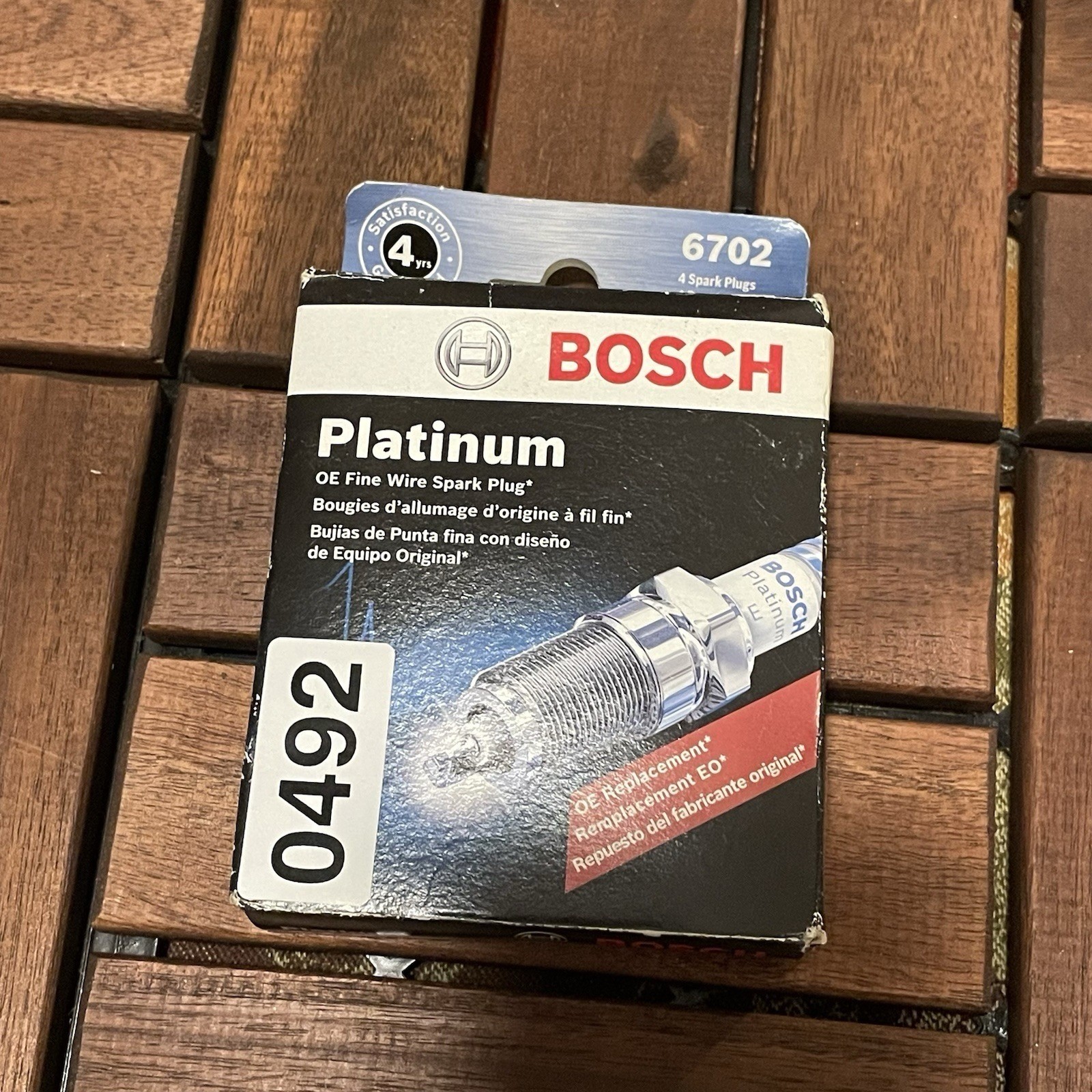  Bosch Platinum Spark Plugs Set of 4 Mercedes Audi 6702 #492